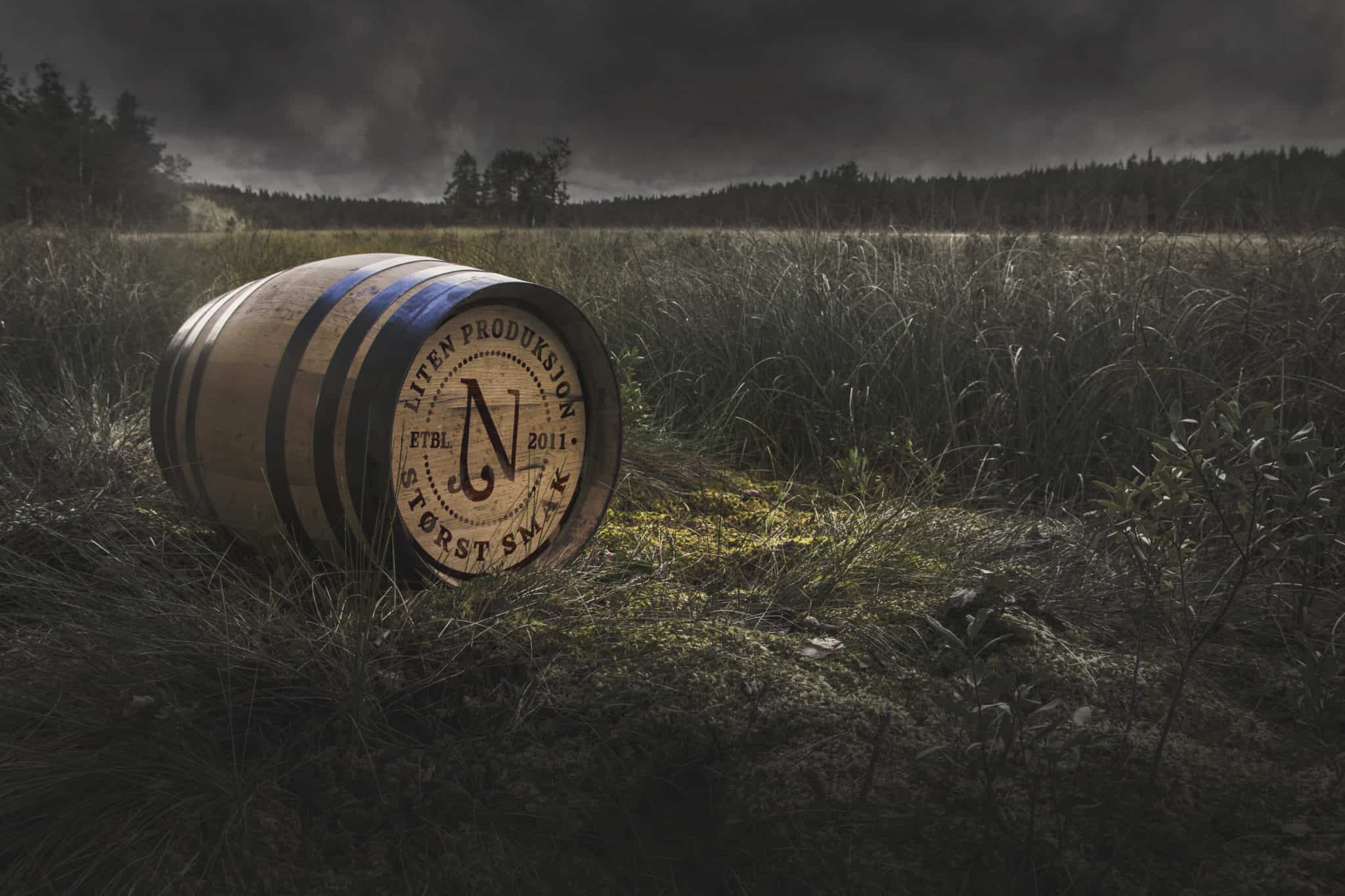 A barrel in the fields